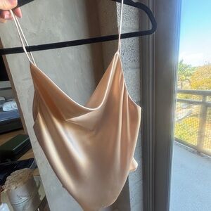 Dance & Marvel Silk-Look Cami in Champagne Blush